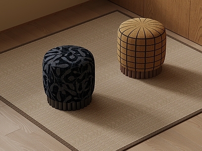 现代中古换鞋凳 现代中古风换鞋凳 梳妆凳 圆凳