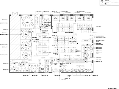 现代自助餐厅 烧烤店 施工图