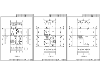 现代别墅建筑 农村别墅 施工图