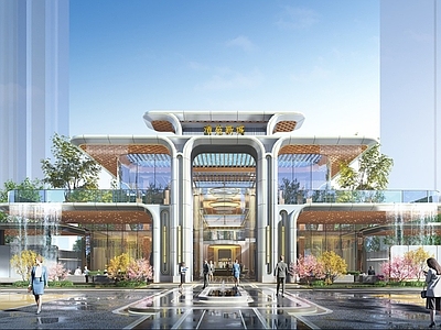 现代售楼处建筑 现代 简洁