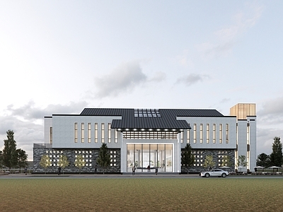 新中式社区服务中心 新中式社区服务中 新中式办公 新农村村委会 景区游客接待 纪念馆建筑