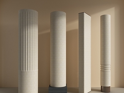 现代柱子 圆柱 造型柱 柱子 装饰柱 石柱
