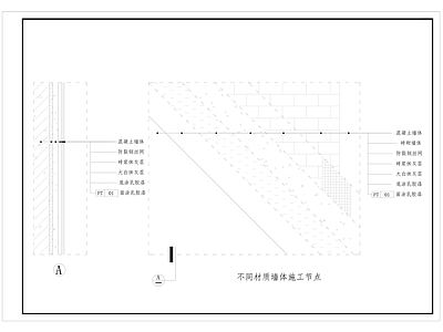 墙面节点 不同材质墙体节点 施工图