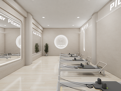 现代简约瑜伽室 普拉提 瑜伽