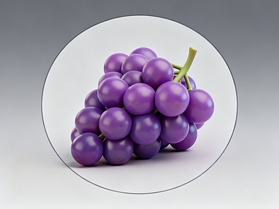 水果蔬菜 水果 蔬菜 紫葡萄 雕塑 AIGC