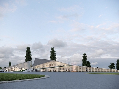 现代会展中心 现代会展中心 半覆土建筑 现代展示展览馆 文化建筑 美术馆