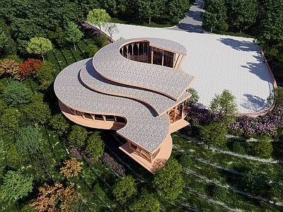 现代木屋 现代山顶建筑 山地建筑 茶山建筑