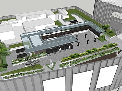现代餐饮建筑 商场屋顶 露台餐饮 露天酒吧 屋顶改造
