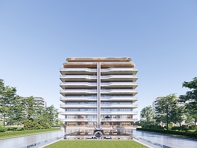 现代多层住宅 现代轻奢洋房 现代简约风