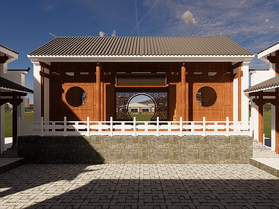 中式古建筑 古建筑 宗祠建筑 木构架