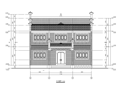 仿古建筑 景区外立面改造 施工图
