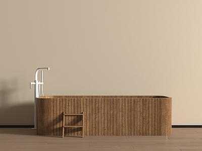 浴缸 浴缸 圆形浴桶 木制浴桶 毛巾架 浴缸