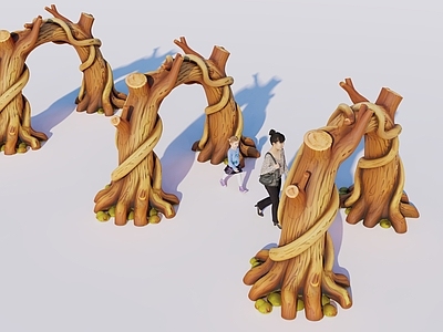 木头 木头拱门 树藤拱门