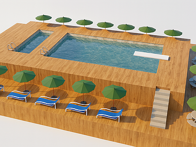 现代游泳馆 游泳 游泳池 游泳馆 露天泳池