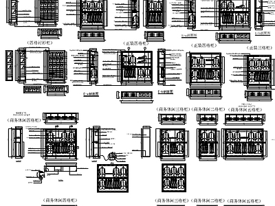 现代服装店 服装店展台展柜 服装柜台 服装展台 施工图