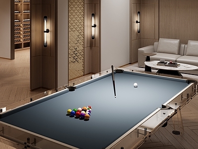 现代台球室 地下室