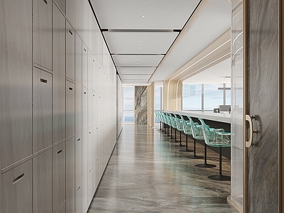 现代其他办公空间 接待窗口 办理窗口 服务窗口 花瓣椅 岩板门