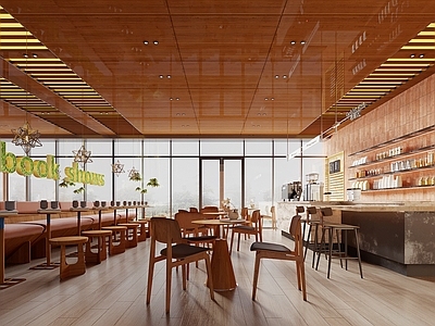 现代咖啡厅 咖啡店 咖啡店桌椅