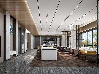 现代售楼处 售楼处洽谈区