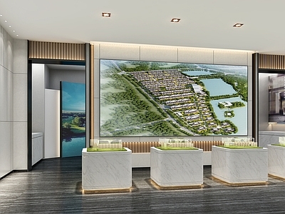 现代售楼处 售楼处户型展示区