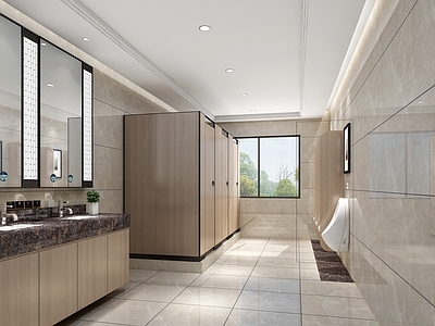 现代公共卫生间 公共卫生间