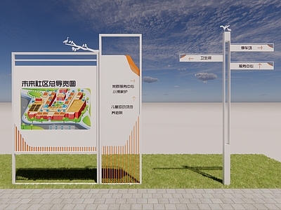 现代标识标牌 指示牌 导视牌 标识