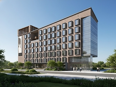 现代酒店建筑 现代酒店建筑 轻奢酒店办公楼 多层酒店 现代酒店公寓 多层办公楼