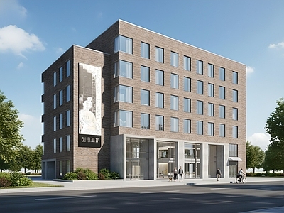 现代酒店建筑 现代酒店建筑 轻奢酒店办公楼 多层酒店 现代酒店公寓 多层办公楼