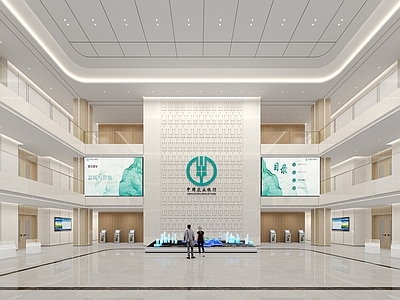 现代银行 现代银行大厅 银行共享空间