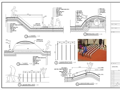 社区儿童区 儿童活动区详图 儿童活动区吧台 施工图