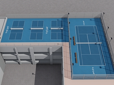 现代体育建筑 皮克球场 户外球场