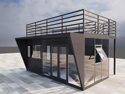 现代风格建筑 移动商铺 集装箱商铺 移动房屋
