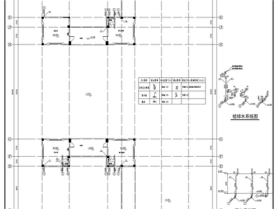 给水系统 中学门卫给排水 施工图