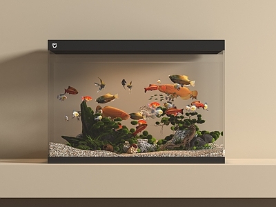 现代鱼缸 现代鱼缸 小米智能鱼缸 高级鱼缸 鱼缸摆件