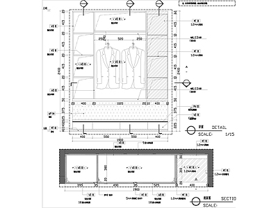 柜体节点 极简衣柜节点大样 施工图