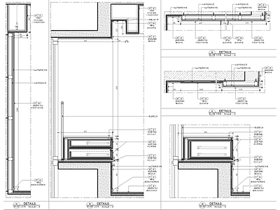 柜体节点 家居窗台抽屉节点 施工图