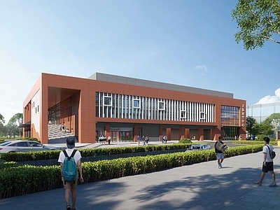 现代体育建筑 体育馆 文体中心 运动馆 活动中心 食堂