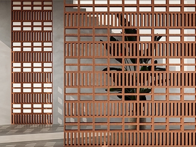 新中式中古隔断 mutina 水泥砖隔断 造型砖隔断 红砖隔断 陶土砖隔断