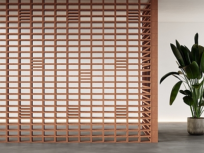 新中式中古隔断 mutina 水泥砖隔断 造型砖隔断 红砖隔断 陶土砖隔断