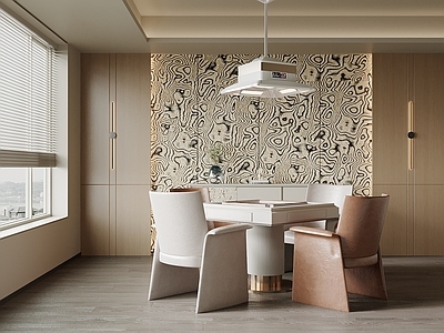 现代棋牌室 现代麻将室 麻将桌 棋牌桌 棋牌室