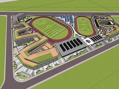 现代学校建筑 运动素材 学校规划