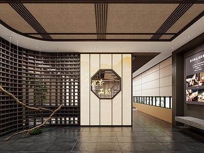 新中式日式其他店铺 茶叶店 轻奢店铺 日系
