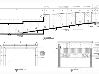 现代廊架 玻璃廊架 钢结构廊架 车库入库廊架 铝板顶做法 施工图