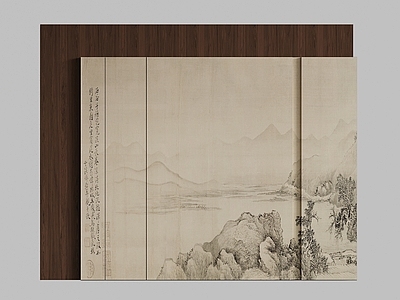中式背景墙 宋式风餐厅背景墙