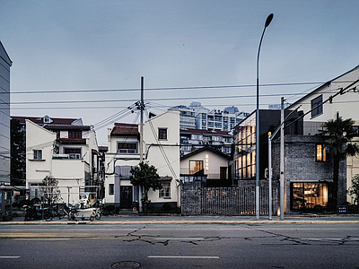 现代街道外景 外㬌