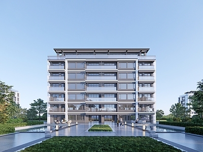 现代多层住宅 现代典雅风格洋房