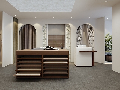 现代橱窗 软装馆 窗帘店铺