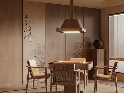 新中式棋牌室 新中式棋牌室 麻将桌 麻将室