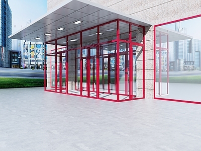 现代商场 商场入户门 商场门头 商场门