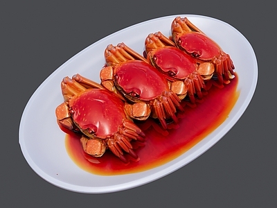 现代其他摆件 花雕酒醉蟹